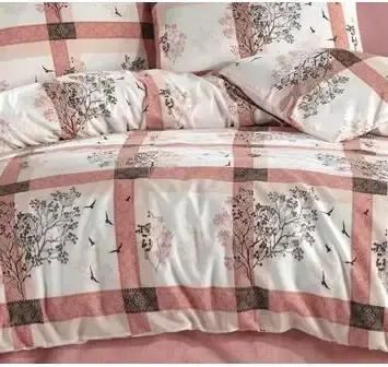 Set Huse Pentru Pilote Bumbac Satinat 200x220cm Dublu Cu 2 Fețe De Pernă & 1 Cearșaf Satin