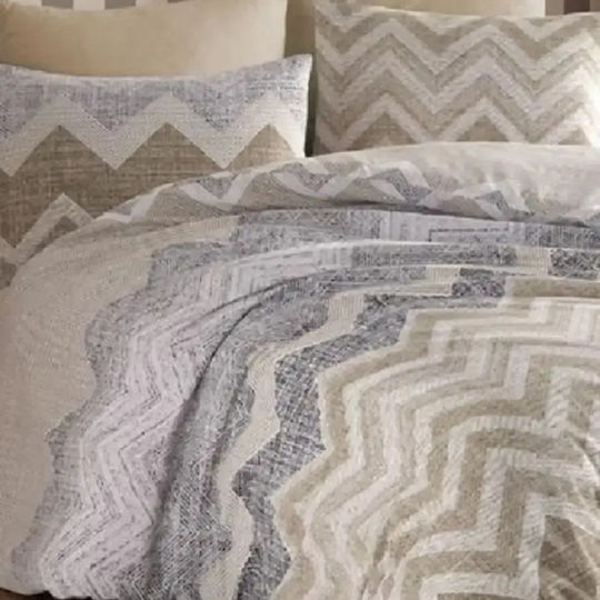 Set Huse Pentru Pilote Bumbac Satinat 200x220cm Dublu Cu 2 Fețe De Pernă & 1 Cearșaf Satin