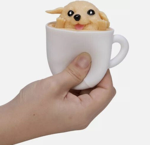 Schylling Pup In A Cup Squishy Brown