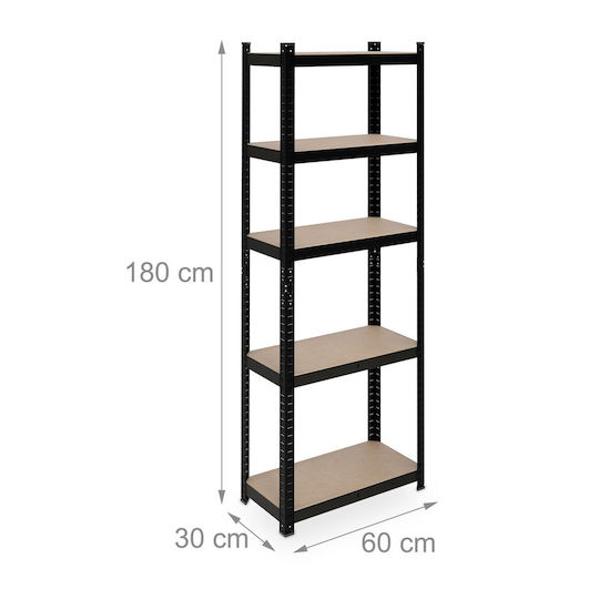 Relaxdays Dexion Regal 60x30x180cm mit 5 Regalen