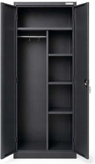 Δίφυλλη Ντουλάπα Iron Mate Saturn Μεταλλική 185x90x45εκ.