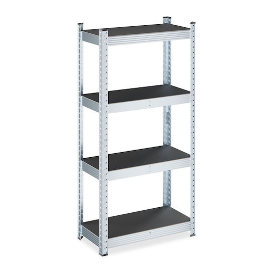 Relaxdays Raft Dexion Galvanizat 60x30x120cm Cu 4 Rafturi