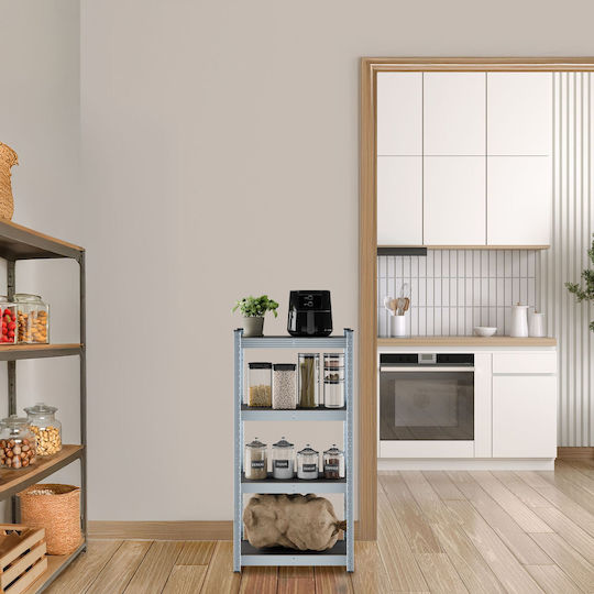 Relaxdays Raft Dexion Galvanizat 60x30x120cm Cu 4 Rafturi