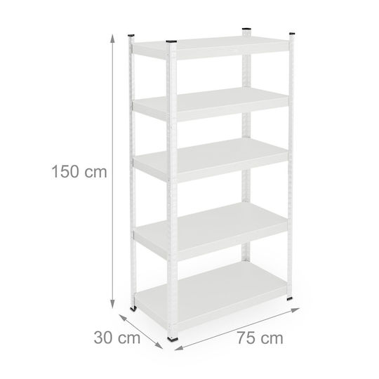 Relaxdays Ραφιέρα Dexion 75x30x150εκ. με 5 Ράφια