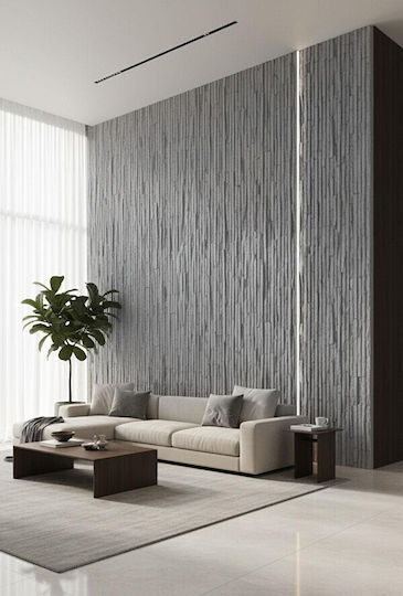 3D Wall Panels with Glue Grey 120x60cm 10pcs
