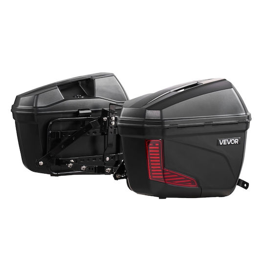 Vevor Geantă Laterală pentru Motocicletă 46l 23l*2 Geantă de Șa pentru Motocicletă de Uz General Abs Impermeabile Detașabile Cutii Laterale pentru Motocicletă Stânga și Dreapta Cu Lacăt de Siguranță Depozitare Bagaje Set 2