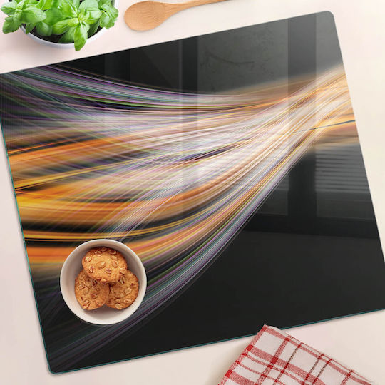 Tulup Επιφάνεια Κοπής Γυάλινη Μαύρη 60x52cm