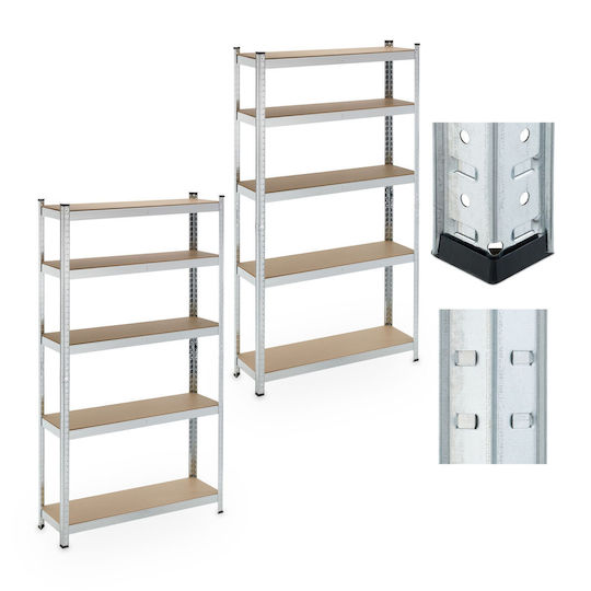 Relaxdays Ραφιέρα Dexion 100x30x180εκ. με 5 Ράφια