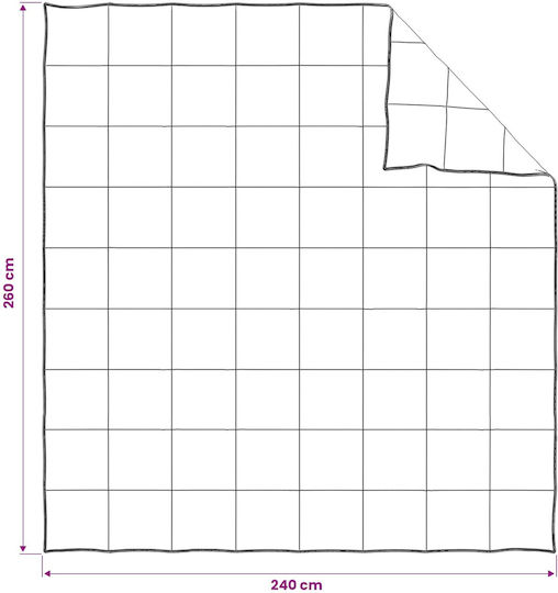vidaXL Сет Паплъмо King Size 260x240 см Бяло 3 бр. 350 GSM