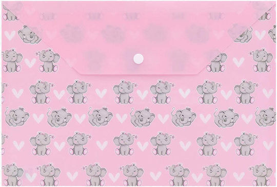M&G File Folder with Button for A4 Paper Blue