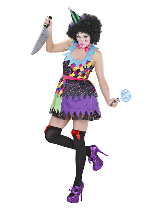 Adult Carnival Costume Evil Clown Girl Costume Evil