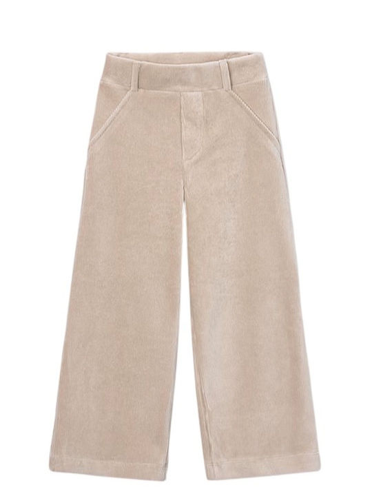 Kinderhose aus Kordelstoff Beige