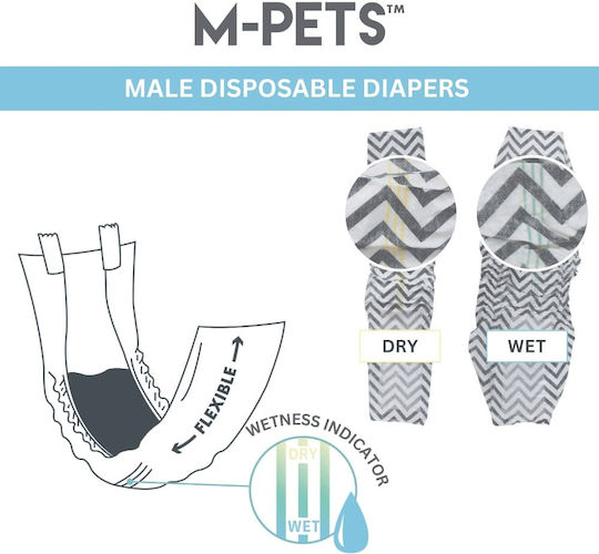 M-Pets Dog Panties for Incontinence Large 12pcs
