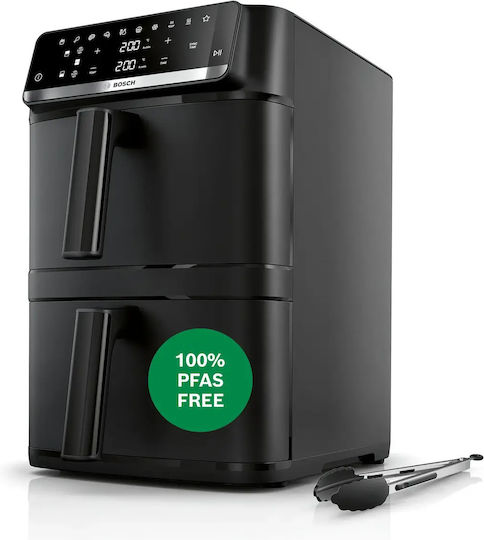 Bosch Mafd661b7 Heißluftfritteuse mit Doppeltem Abnehmbaren Behälter 12lt