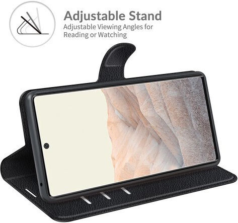 Support Base View Wallet Synthetic Leather Black (Google Pixel 6 Pro)