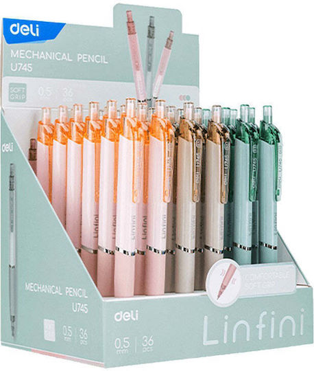 Deli Μηχανικό Μολύβι Linfini 0.5mm 3 Χρώματα 1 Τμχ