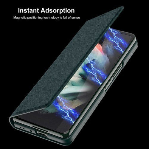 GKK Buchen Sie Synthetisches Leder Schwarz (Galaxy Z Fold 3)