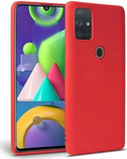 iNOS Soft TPU Задна корица Силикон Червен (Galaxy A21s)