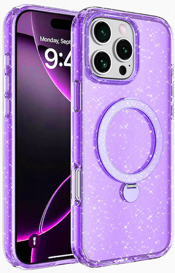 Калъф Glitter Ring Magline 1,5mm Mobicase Iphone 17 Лилав
