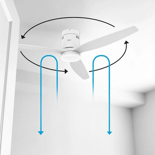 Taurus Ventilator de tavan 132cm cu lumină alb