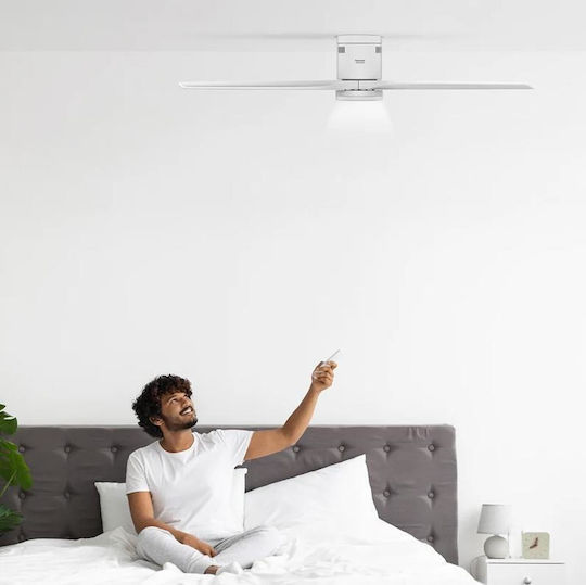 Taurus Ventilator de tavan 132cm cu lumină alb