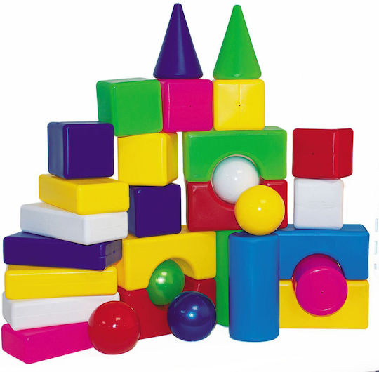 Hashtag Toys Cuburi de Construit Educative Blocks Builder Set 3 pentru 3+ Ani 30 Buc HTB1188