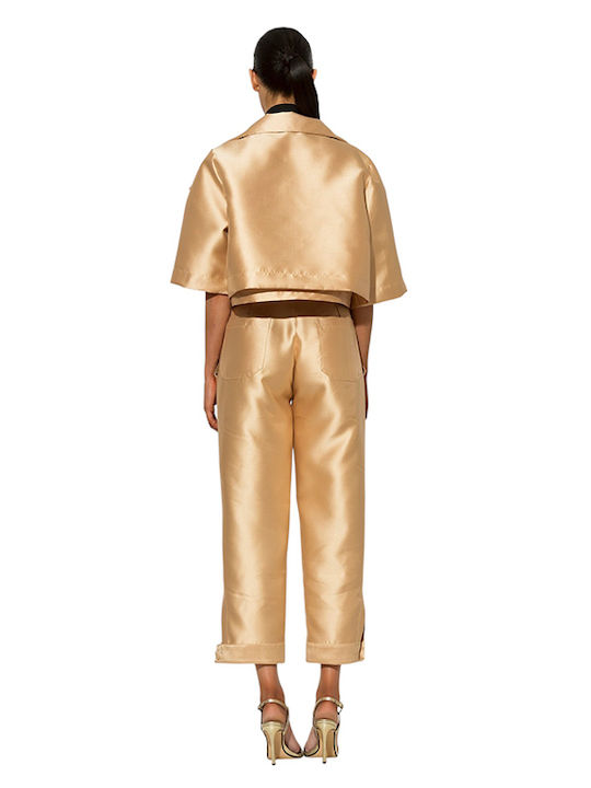 Damen Bolero Beige Gold