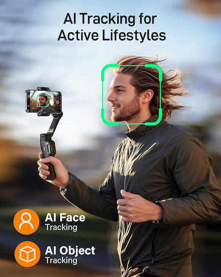 Hohem Isteady X3 Se Stabilizator Mecanic Automat Cu Stabilizare Pe 3 Axe Design Ușor Pliabil Compact Stabil Detașabil Telecomandă Durată A Bateriei De 11 Ore Ideal Pentru Vlogging Călătorii Negru