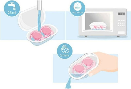 Philips Ultra Air Orthodontische Schnuller Silikon mit Etui Ich liebe Mama - Blau für 0-6 Monate 2Stück