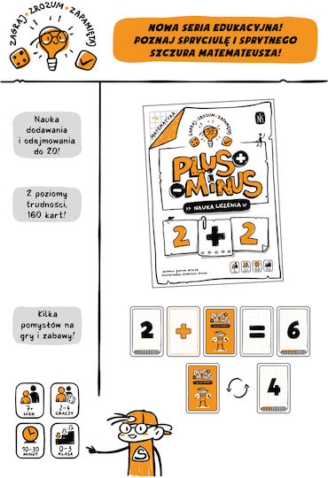 Επιτραπέζιο Παιχνίδι PLUS and MINUS Learning to Count για 2-4 Παίκτες 7+ Ετών (PL) Nasza Ksiegarnia