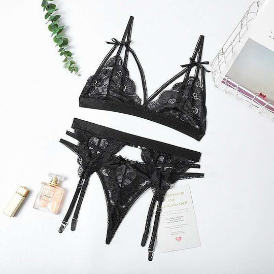 Intimonna Sexy Dessous-Set Schwarz
