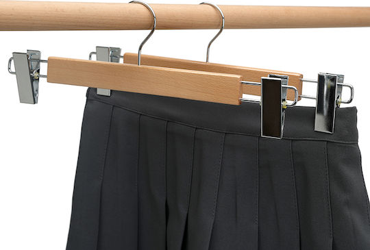 Humero Cuier de Dulap pentru Pantaloni din Lemn Bej 20 Bucăți