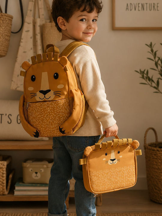 abo Have A Roarsome Day School Backpack Kindergarten With Water Bottle Holder Orange 21 x 11 x 32cm