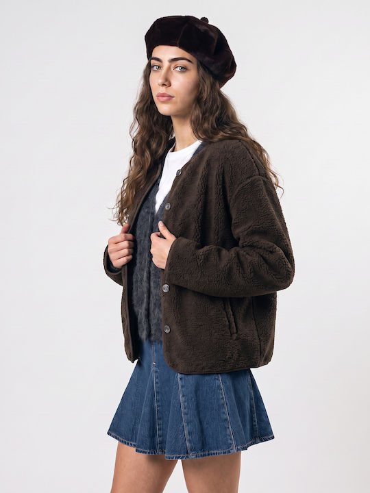 Women's Jacket for Spring Autumn Brown