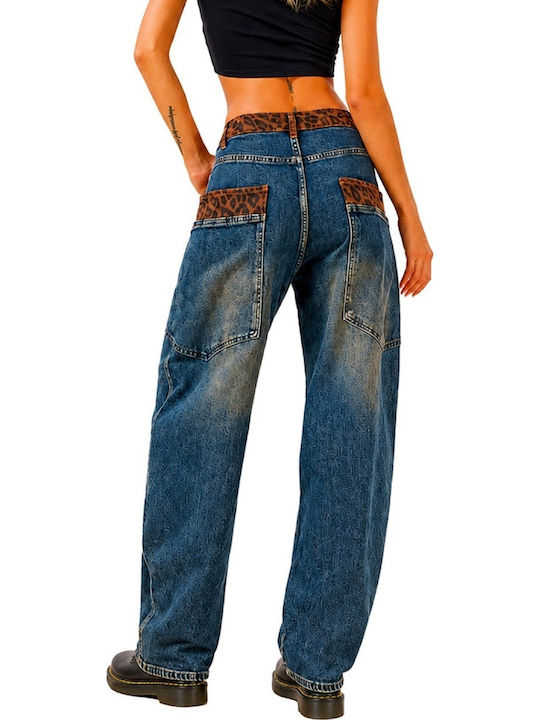 Hochgebirge Damen Jeans Hosen in Lose Passform Grau