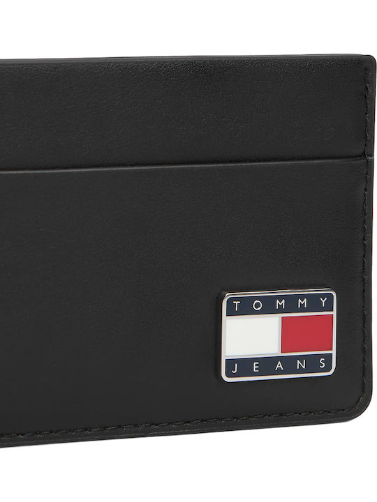 Tjm Heritage Leather Men's Card Wallet Black