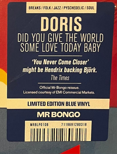 Doris Did You Give World Some Love Today Baby Vinyl
