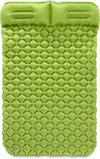 HyperMotion Doppeltes Camping Schlafmatte 190x120cm Dicke 5,5cm Grüne