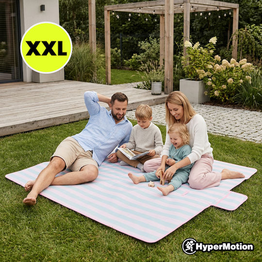 Picnic Beach Blanket 150×200 Cm Hypermotion Pink Green Stripes