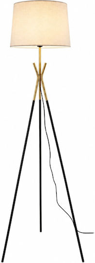 Artekko Floor Lamp Y155xH51cm with E27 Lamp Bulb Base Black