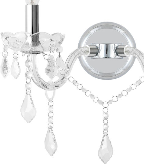 Artekko Wall Lamp Silver 36x22x28cm Artekko Wall Lamp Silver 36x22x28cm