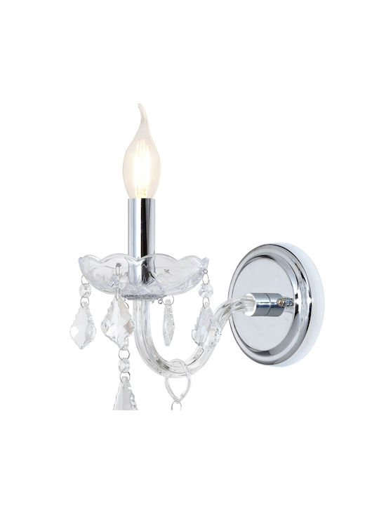 Artekko Modern Wall Lamp with E14 Silver Socket 24x23x23cm