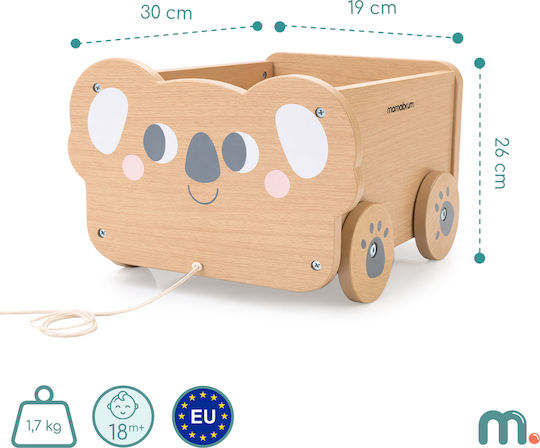 Mamabrum Kinder Spielzeugkiste Aus Holz Beige 30x26x19cm