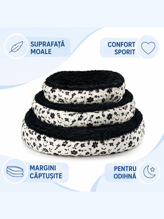 Hundebett Set Schwarz 3Stücke