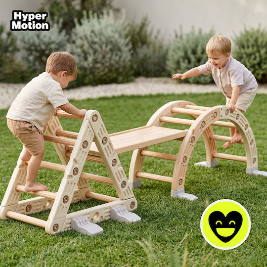 HyperMotion Triunghi de cățărare cu tobogan Bej