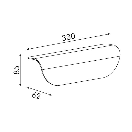 Aca Iluminat Exterior Montat Pe Perete Cu Umbră IP65 5x8.8cm