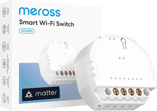 Meross Интелигентен превключвател Wi-Fi 10A (С неутрален) 4 бр.
