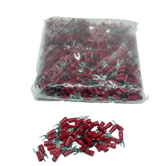Rot Flachstecker mit Isolierung in Set zu 50 Stück