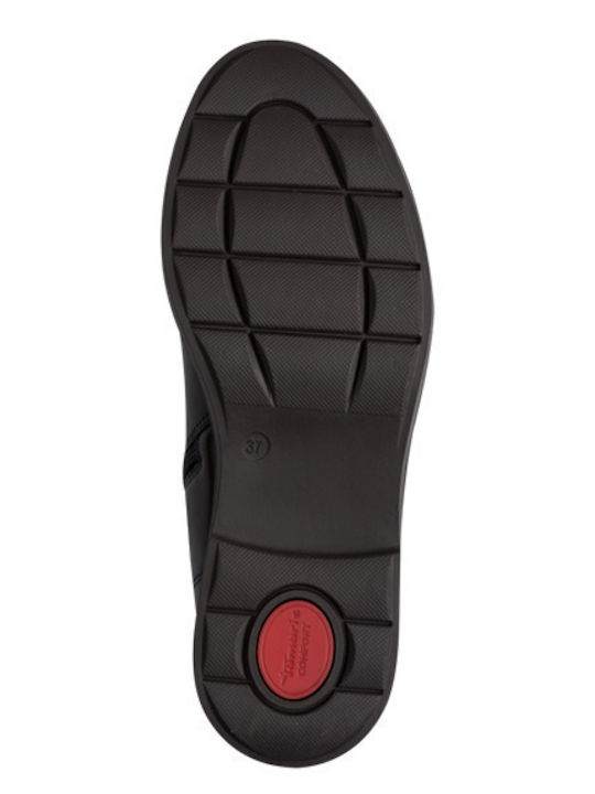 Leder Damen Kampfstiefel mit Hohem Absatz Braun