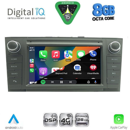 Digital IQ BLM 509GR_CPA 7" Мултимедиен Дек Фабричен Toyota Avensis T27 Модел 2009-2016 Сив